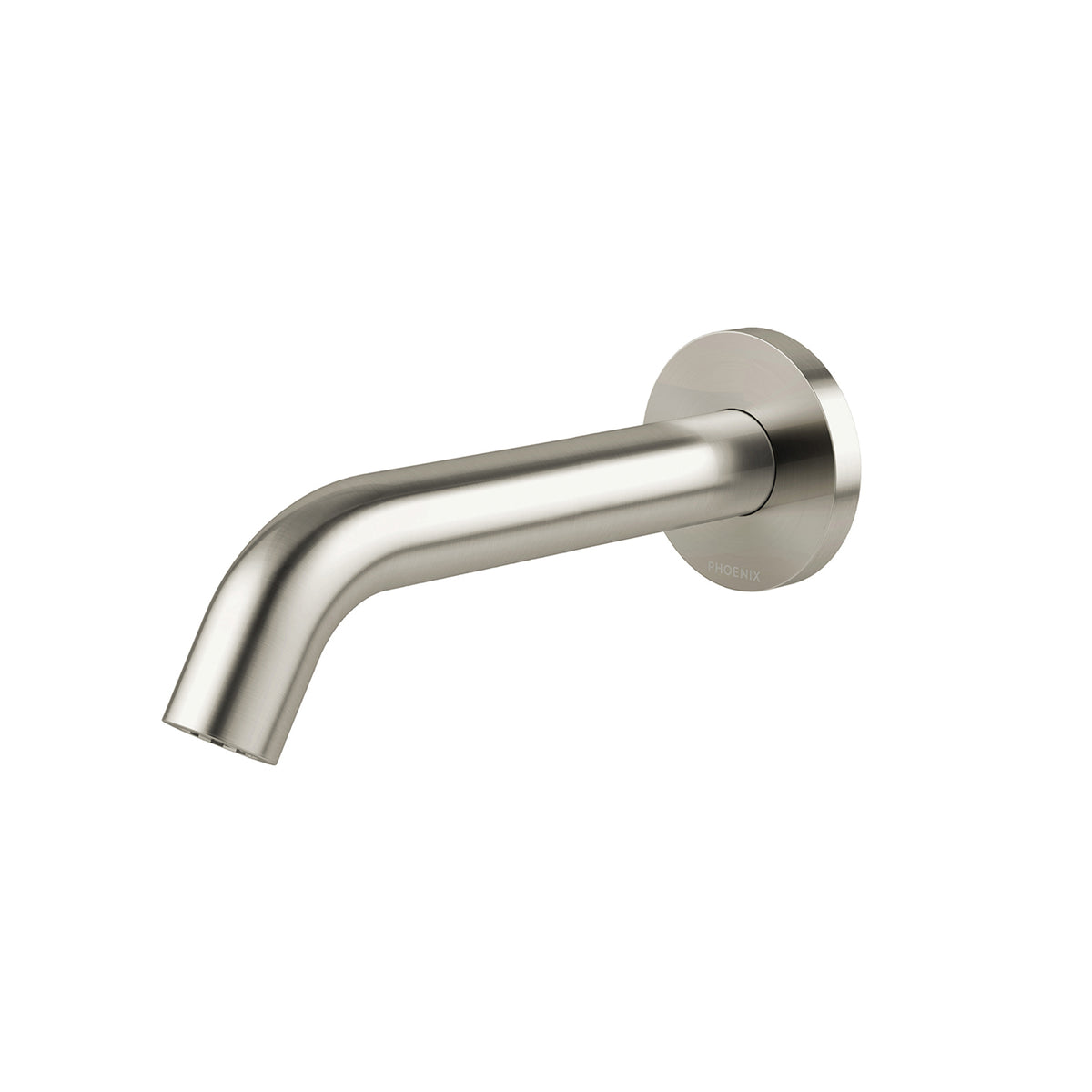 Phoenix Vivid MKII Wall Basin Bath Outlet 160mm Curved - Brushed Nickel 146-0805-40-1 - The Blue Space