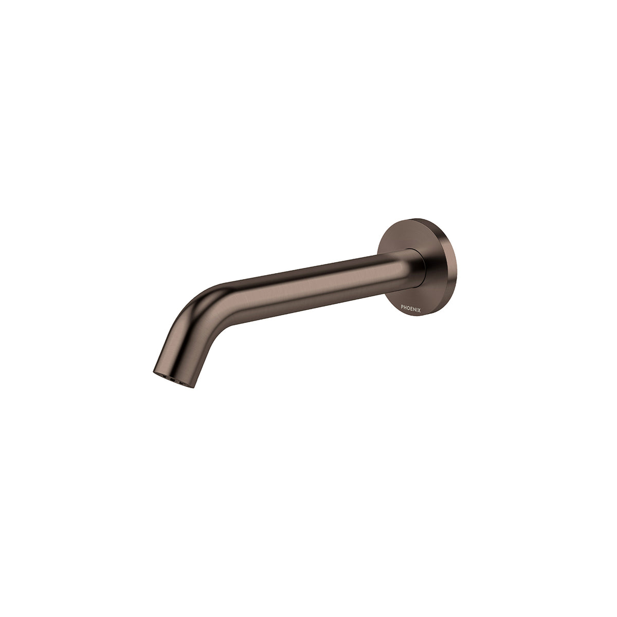 Phoenix Vivid MKII Wall Basin Bath Outlet 200mm Curved - Brushed Bronze 146-0810-24-1 - The Blue Space