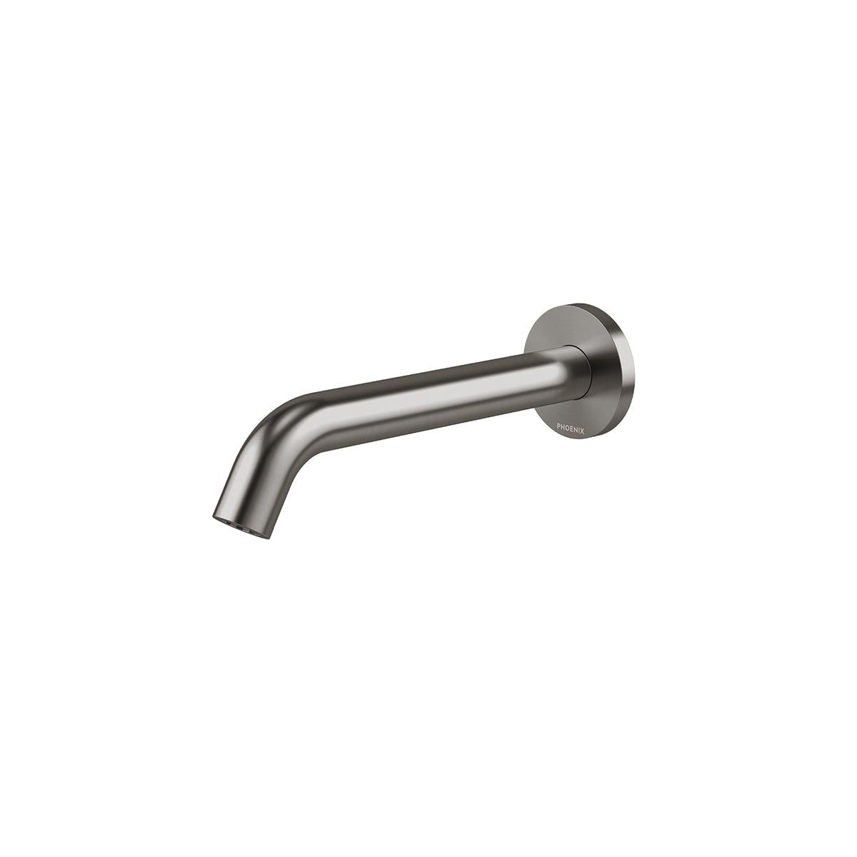 Phoenix Vivid MKII Wall Basin Bath Outlet 200mm Curved - Brushed Carbon 146-0810-31-1 - The Blue Space