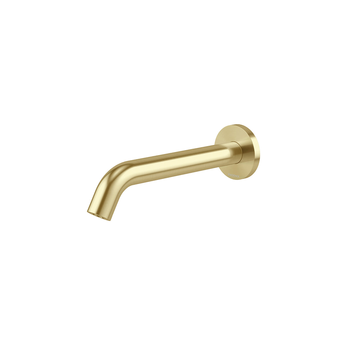 Phoenix Vivid MKII Wall Basin Bath Outlet 200mm Curved - Brushed Gold 146-0810-12-1 - The Blue Space