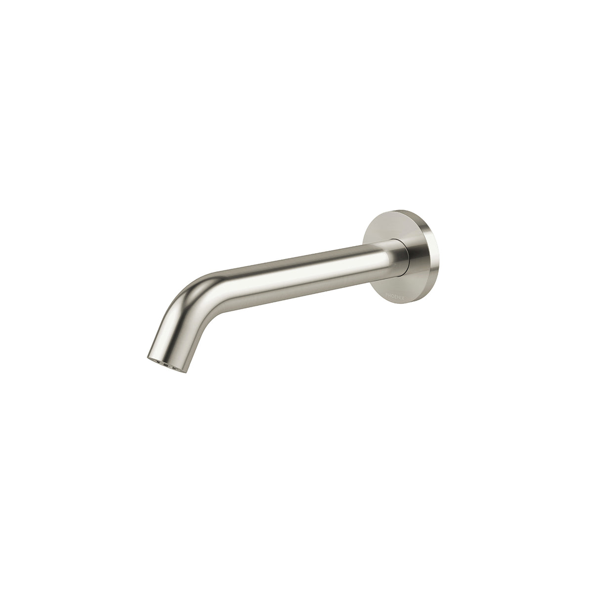 Phoenix Vivid MKII Wall Basin Bath Outlet 200mm Curved - Brushed Nickel 146-0810-40-1 - The Blue Space