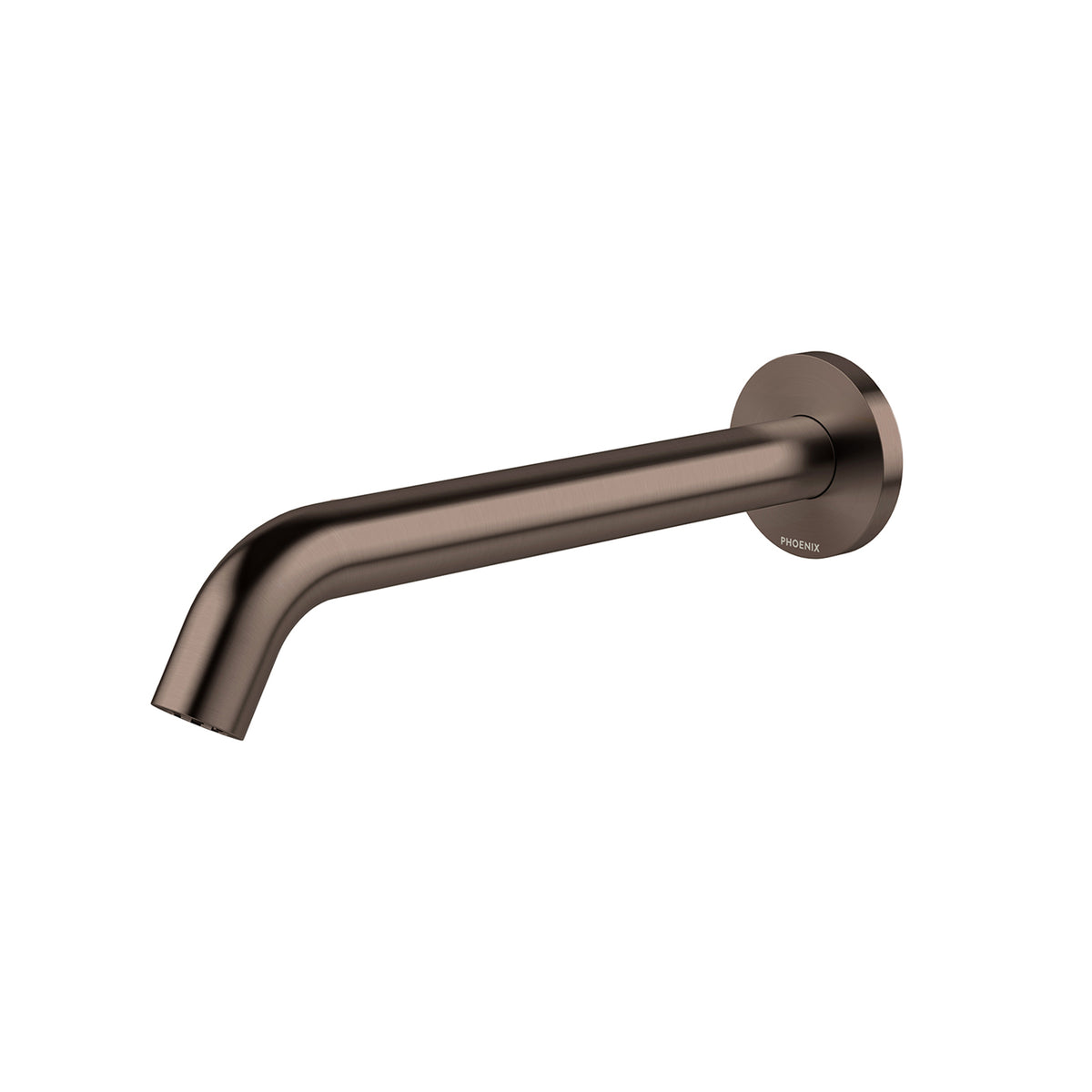 Phoenix Vivid MKII Wall Basin Bath Outlet 240mm Curved - Brushed Bronze 146-0830-24-1 - The Blue Space