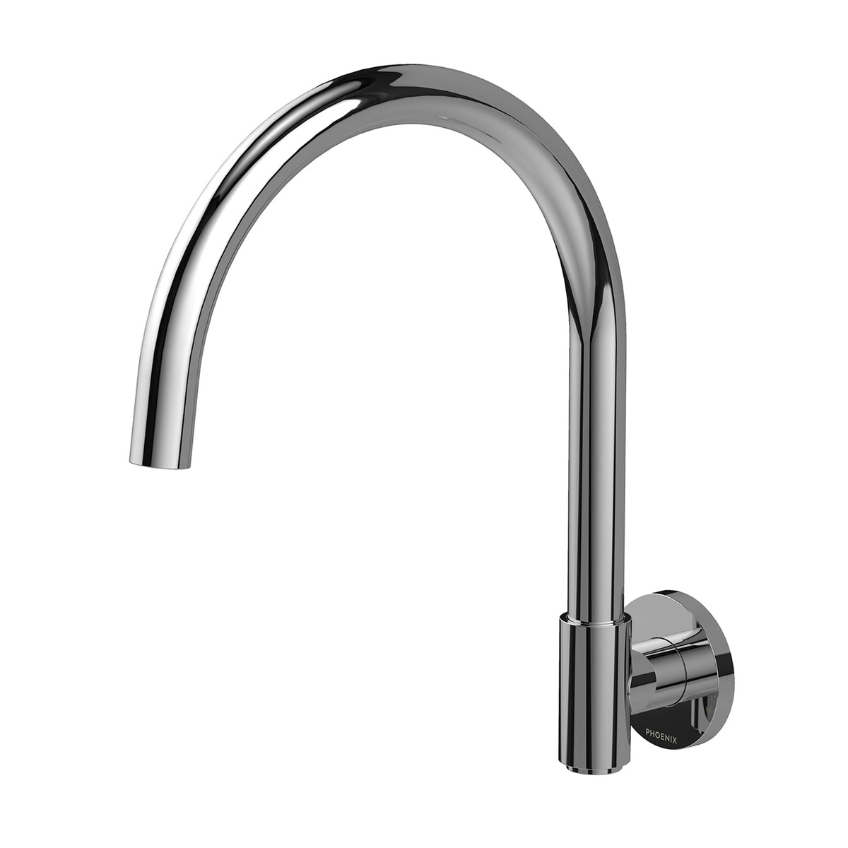 Phoenix Vivid MKII Wall Sink Outlet 200mm Gooseneck - Chrome 146-0870-00-1 - The Blue Space