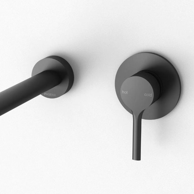 Lifestyle Phoenix Vivid Slimline Oval SwitchMix Shower/Wall Mixer Matte Black (Fit-Off Kit Only) VV2805-10 - The Blue Space