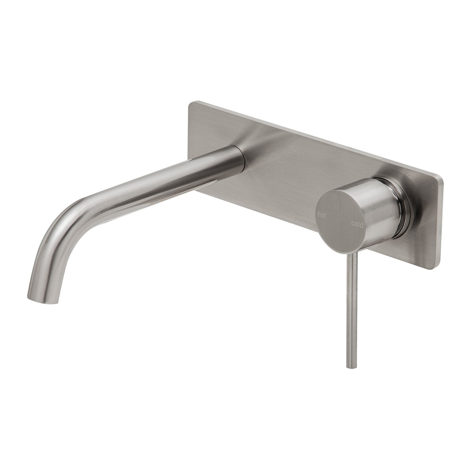 Phoenix Vivid Slimline SwitchMix Wall Basin / Bath Mixer Set 180mm Brushed Nickel (Complete Kit) VS2810-40-1-KIT - The Blue Space
