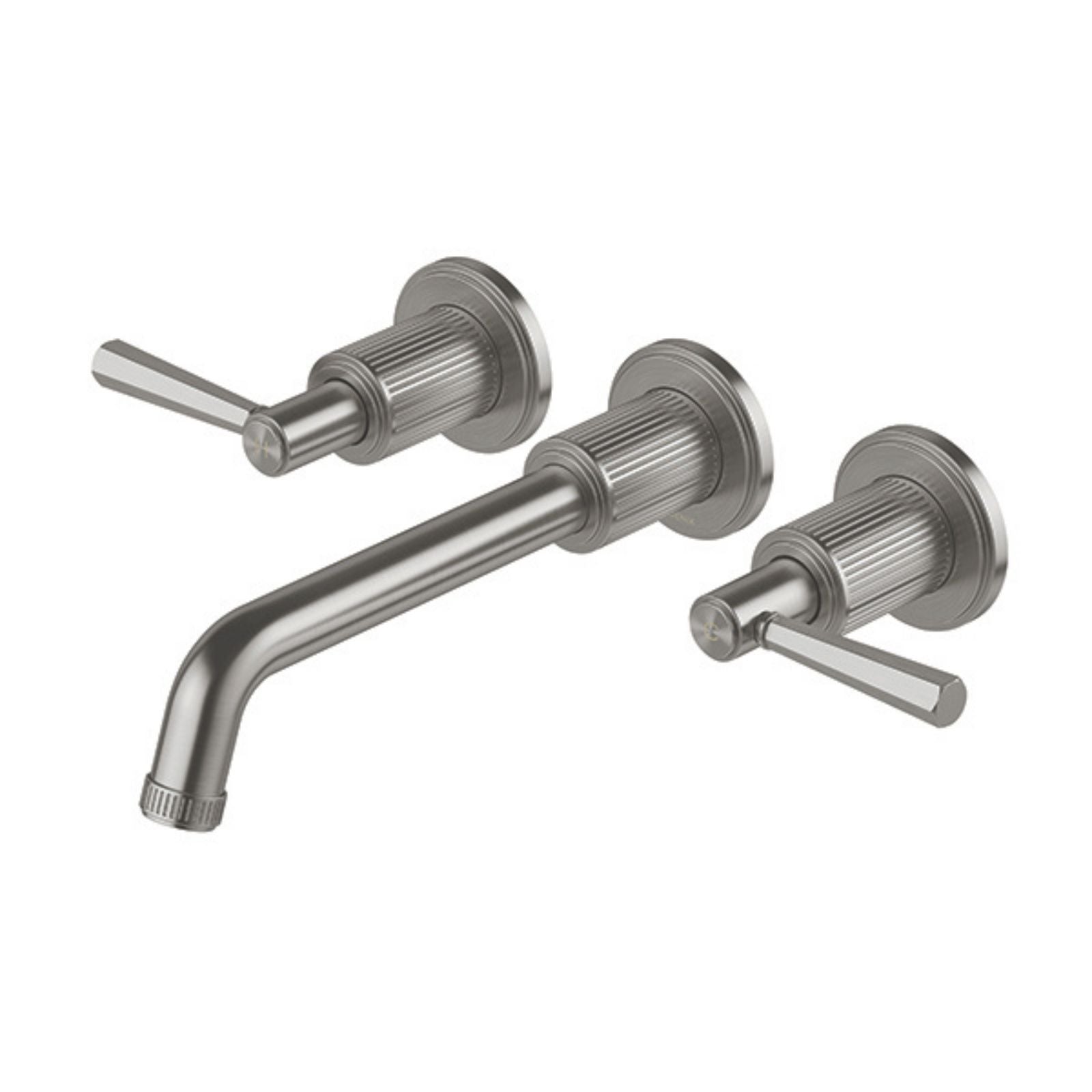 Phoenix Wiltern Wall Basin / Bath Tap Set 190mm - Brushed Carbon 144-1127-31-1 - The Blue Space