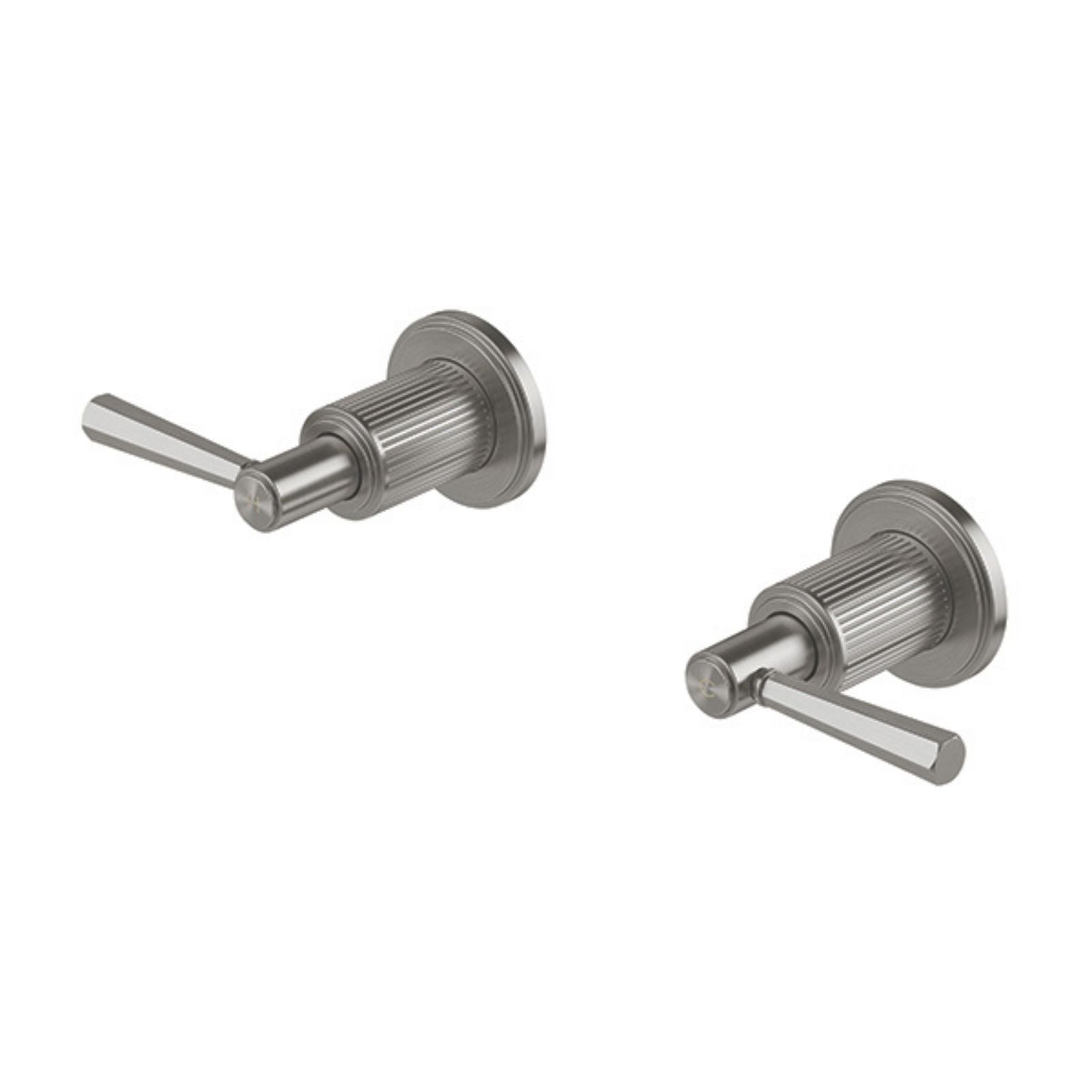 Phoenix Wiltern Wall Top Assemblies Extended Spindles 15mm - Brushed Carbon 144-0671-31-1 - The Blue Space