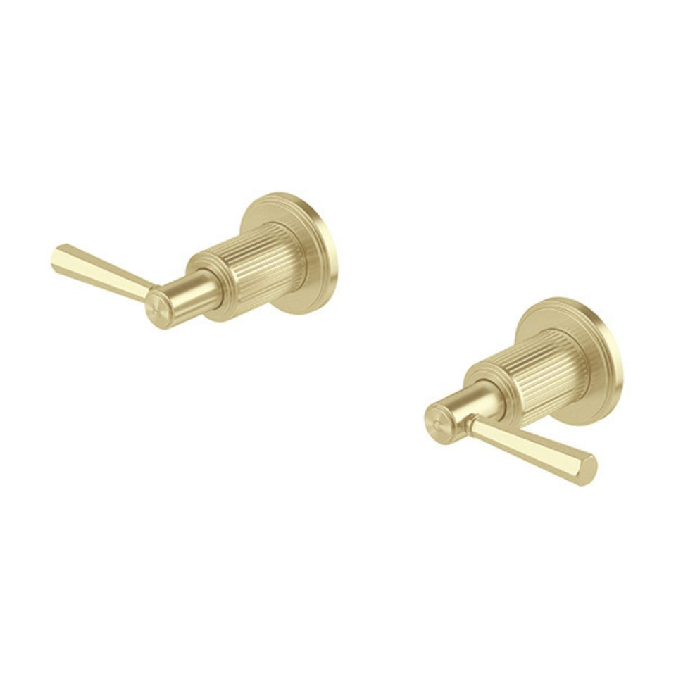 Phoenix Wiltern Wall Top Assemblies Extended Spindles 15mm - Brushed Gold