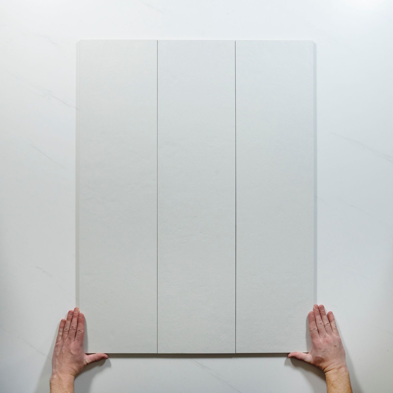 Pattern Lay WIth Hand Plastra Smooth White Matte Porcelain Tile 22.5 x 900mm RIGCLOSM1 - The Blue Space