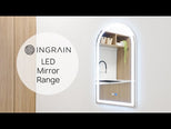 Ingrain Pill Shaped Frameless Backlit LED Mirror 500mm by 900mm