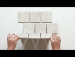 Valerie Ivory Travertine Brick Bond Cobblestone Porcelain Tile Sheets