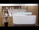 Bao Fluted 1700mm Back to Wall Bath - Matte White
