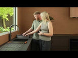 Turner Hastings Cuisine 46 x 46 Inset / Undermount Fine Fireclay Matte Black Sink With Overflow