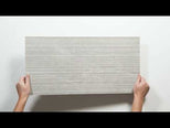 Kew Pearl Ribbed Decor Porcelain Tile 300 x 600mm