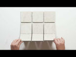Valerie Cream Travertine Straight Bond Cobblestone Porcelain Tile Sheets