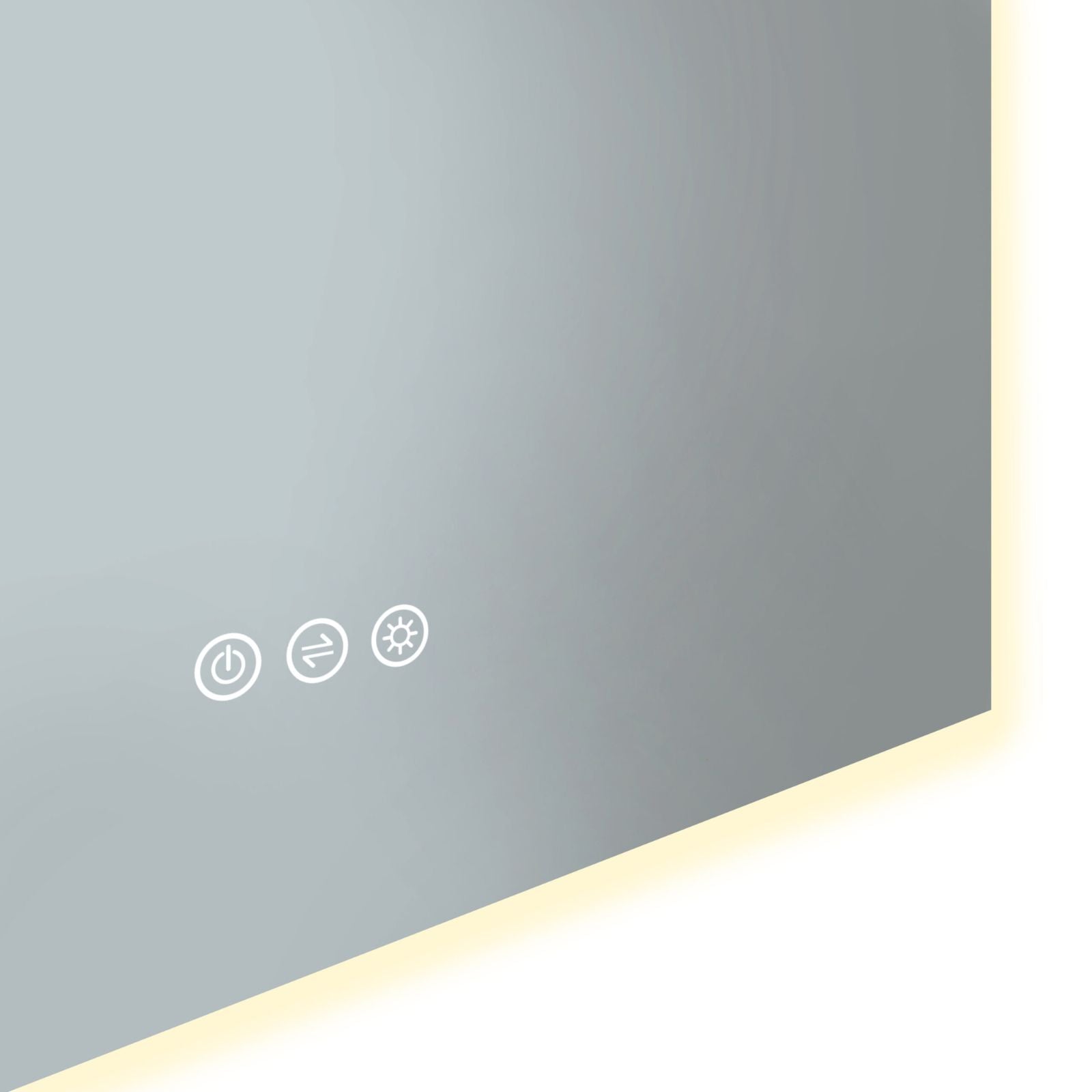 Corner Radiant Ark Frameless LED Mirror 1000mm - 1800mm FLESSARK55100 - The Blue Space