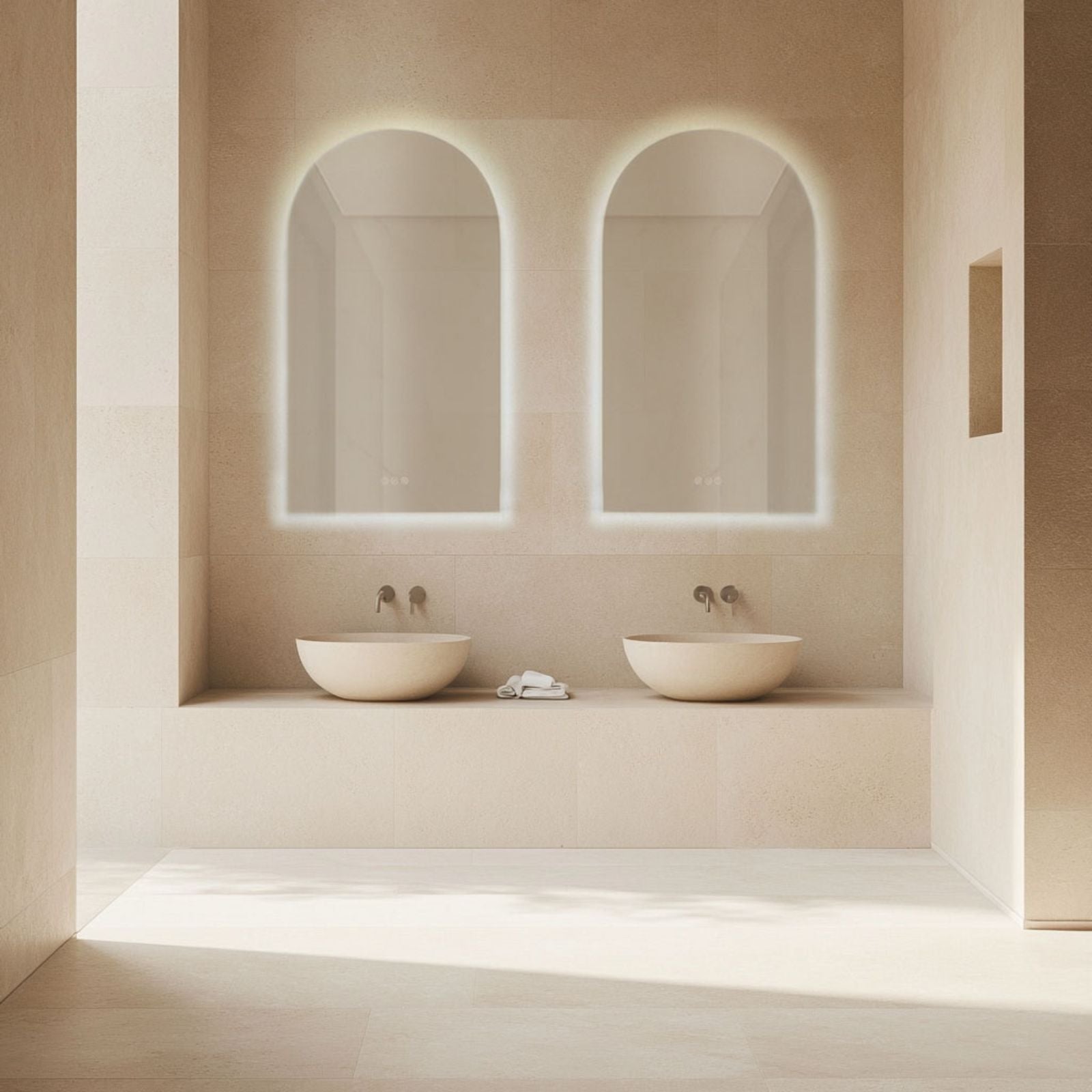 Lifestyle Radiant Ark Frameless LED Mirror 1000mm - 1800mm FLESSARK55100 - The Blue Space