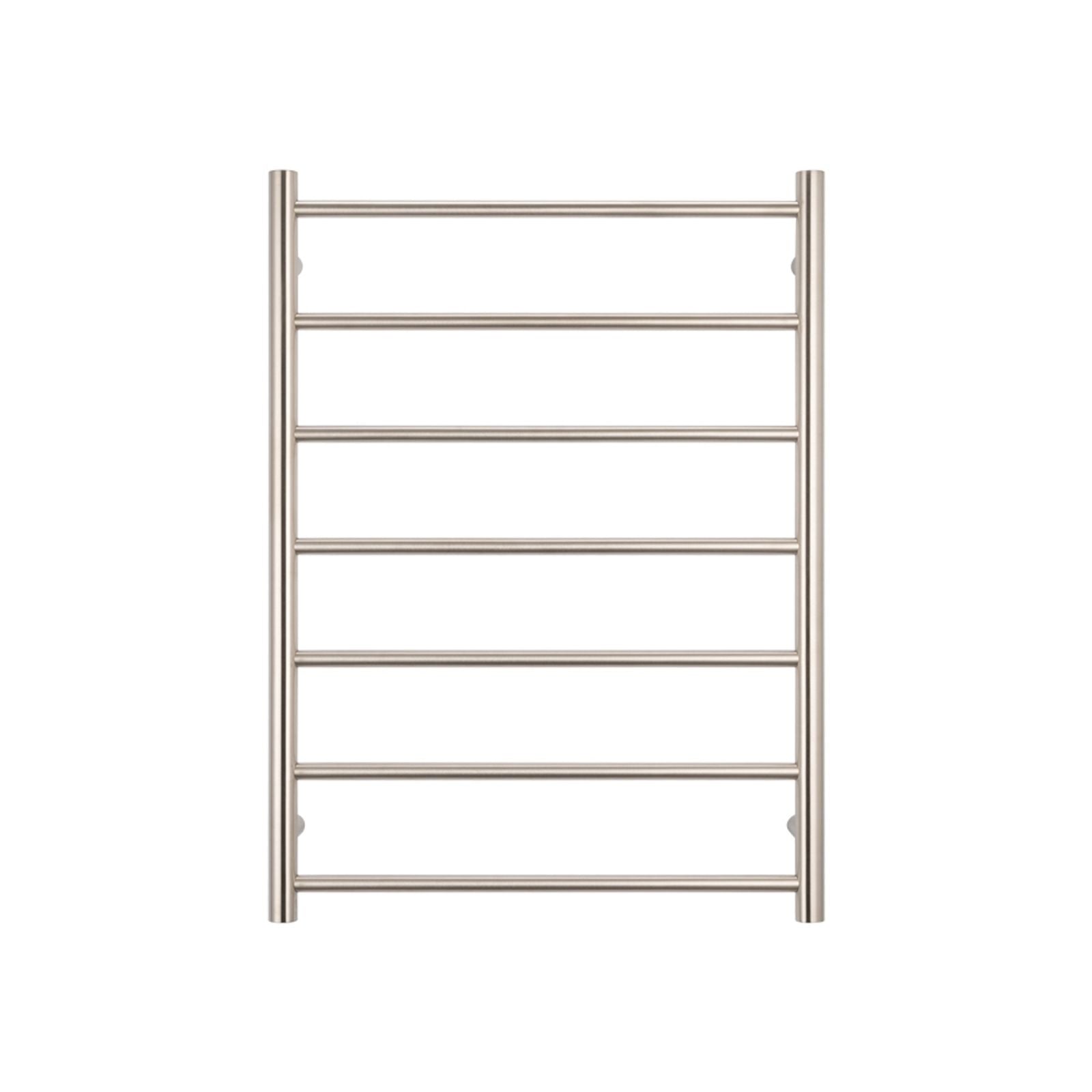Front Radiant Heated Round Ladder 600 x 800mm Brushed Nickel BN-RTR01 - The Blue Space