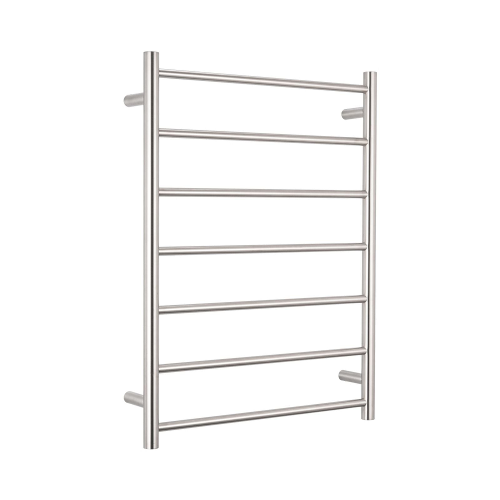 Front Radiant Heated Round Ladder 600 X 1100mm Brushed Satin BRU-RTR02 - The Blue Space