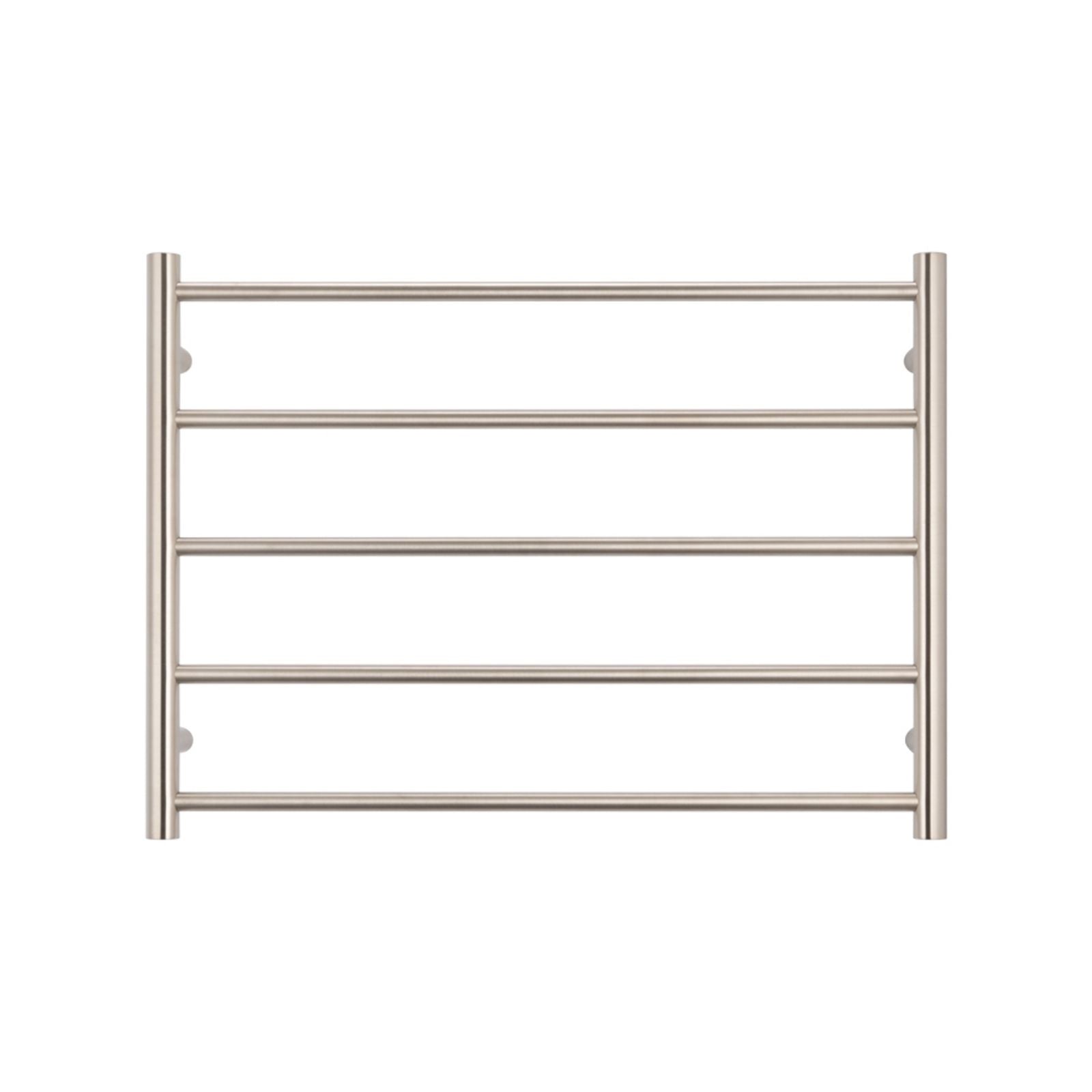 Front Radiant Heated Round Ladder 750 x 550mm Brushed Nickel BN-RTR03 - The Blue Space