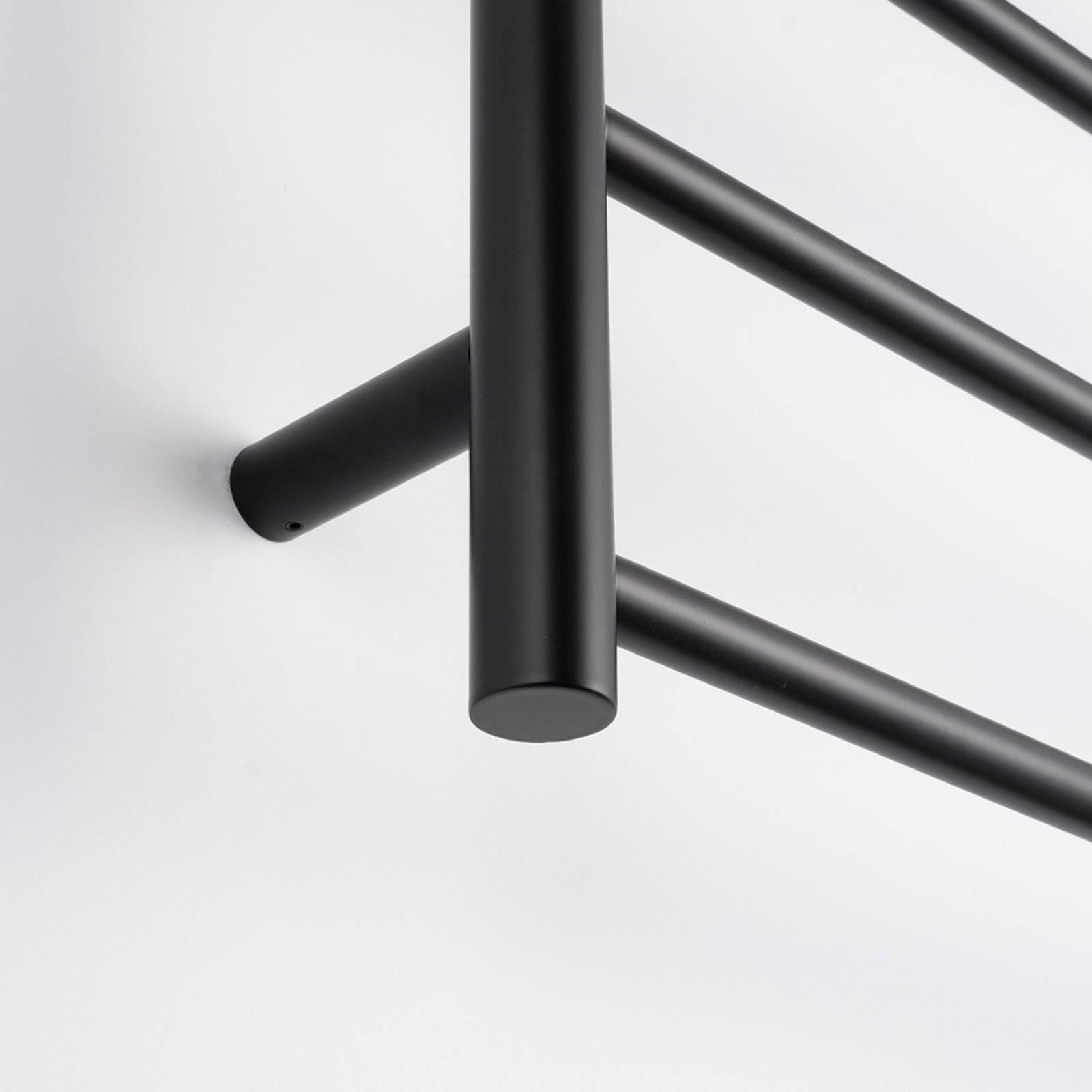 Close Radiant Heated Round Ladder 750 X 550mm Matt Black BRTR03 - The Blue Space