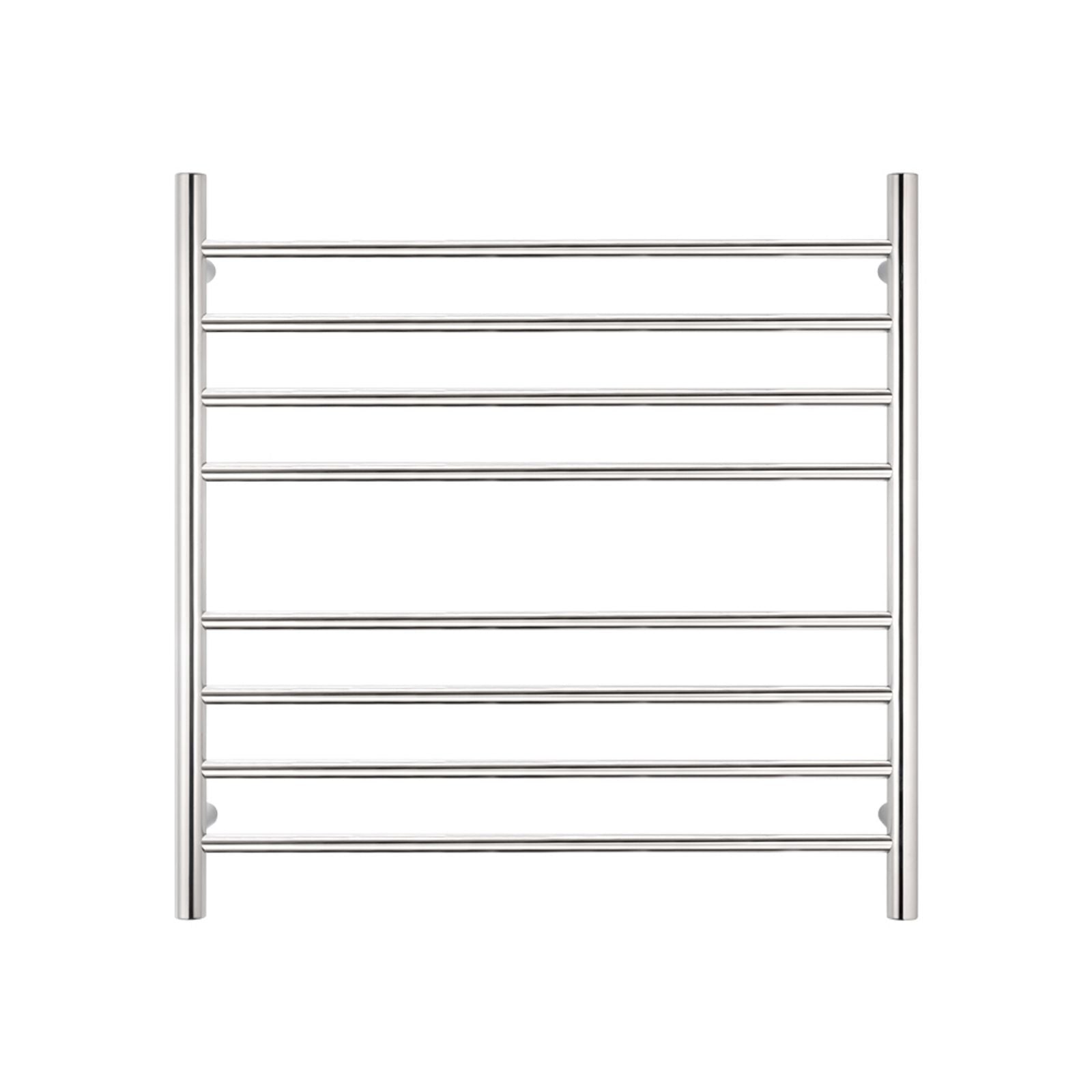 Front Radiant Heated Round Ladder 750 x 750mm Mirror Polished RTR06 - The Blue Space