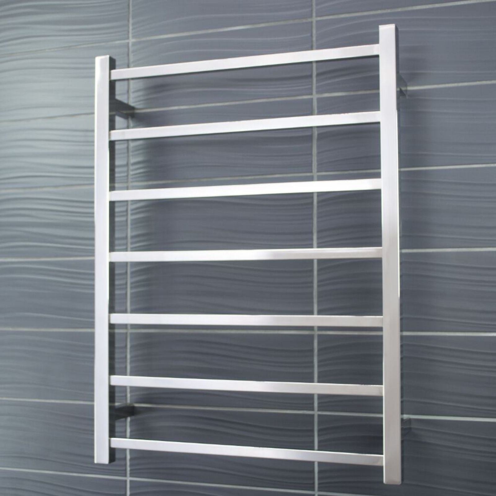 Lifestyle Radiant Heated Square Ladder 600 X 800mm Mirror Polished STR01 - The Blue Space