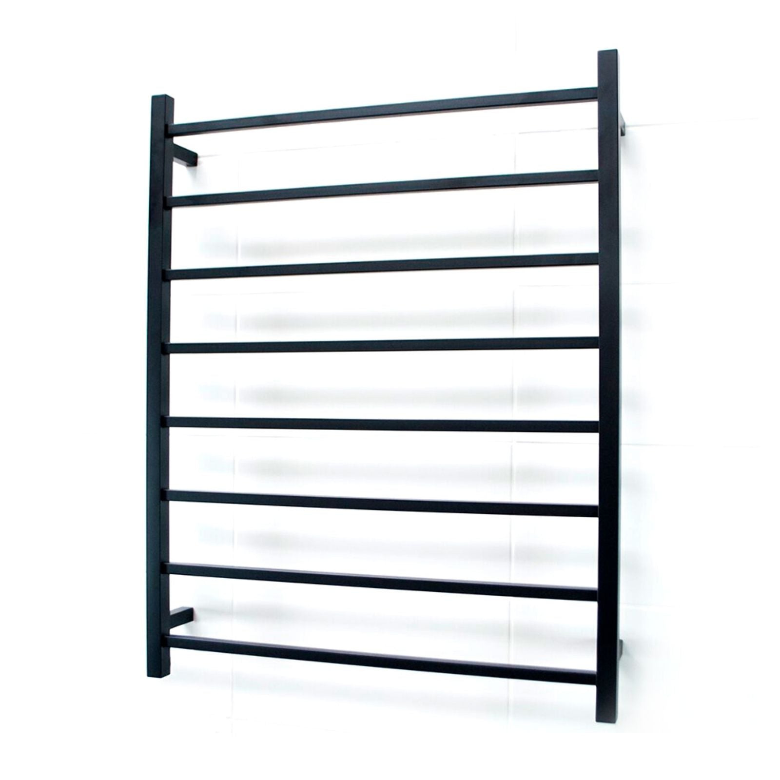 Radiant Heated Square Ladder 800 X 1000mm Matt Black BSTR05 - The Blue Space