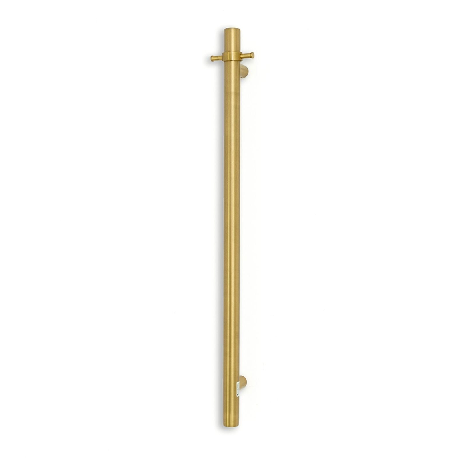 With Hook Radiant Heated Vertical towel rail 40 x 950mm Brushed Gold GLD-VTR-950 - The Blue Space
