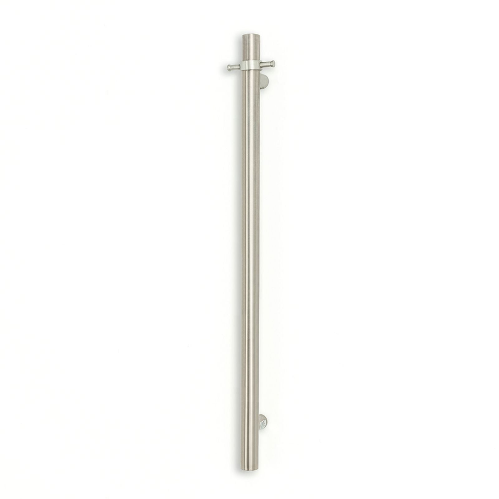 With Hook Radiant Heated Vertical towel rail 40 x 950mm Brushed Satin BRU-VTR-950 - The Blue Space