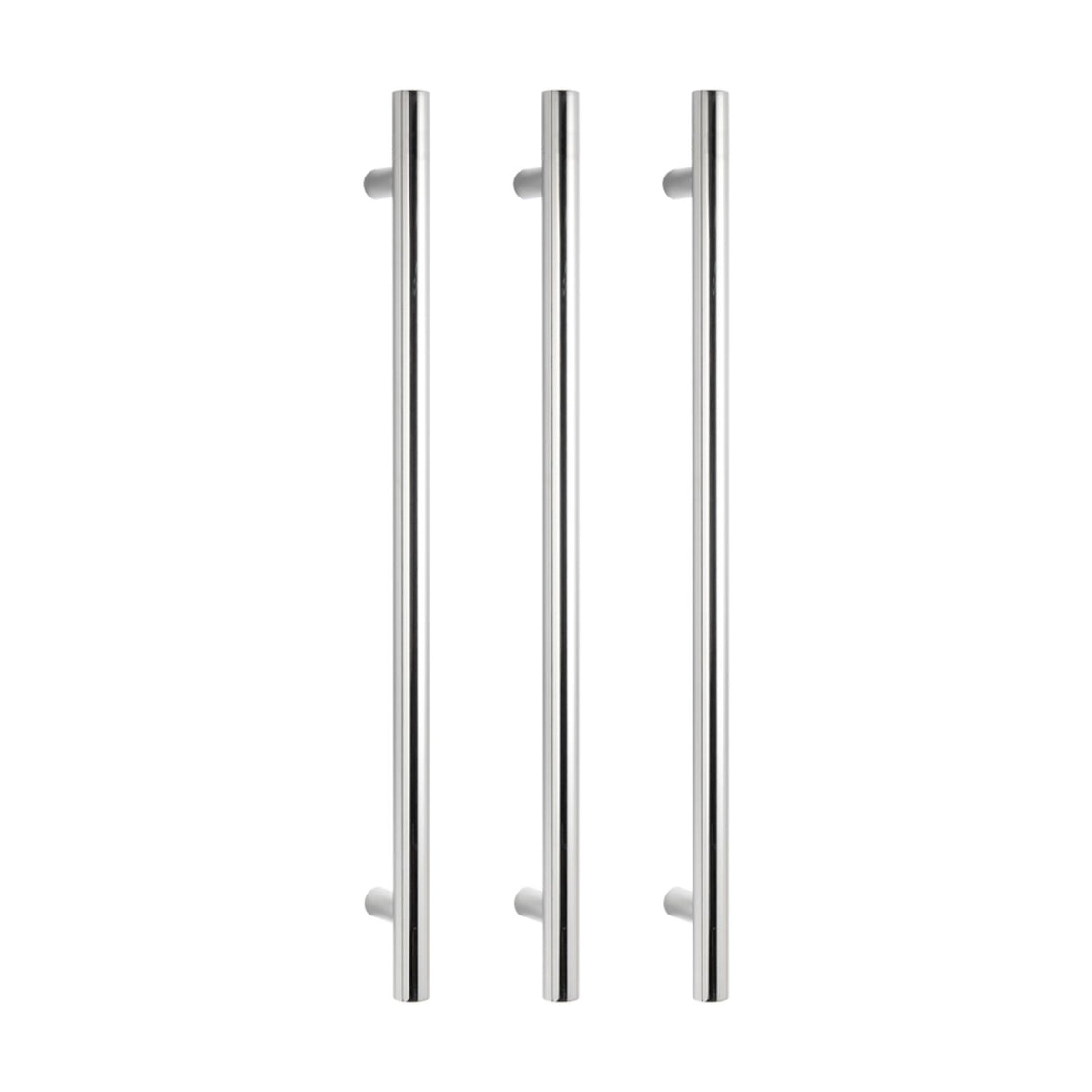 Radiant Heated Vertical towel rail 40 x 950mm Mirror Polished VTR-950 - The Blue Space