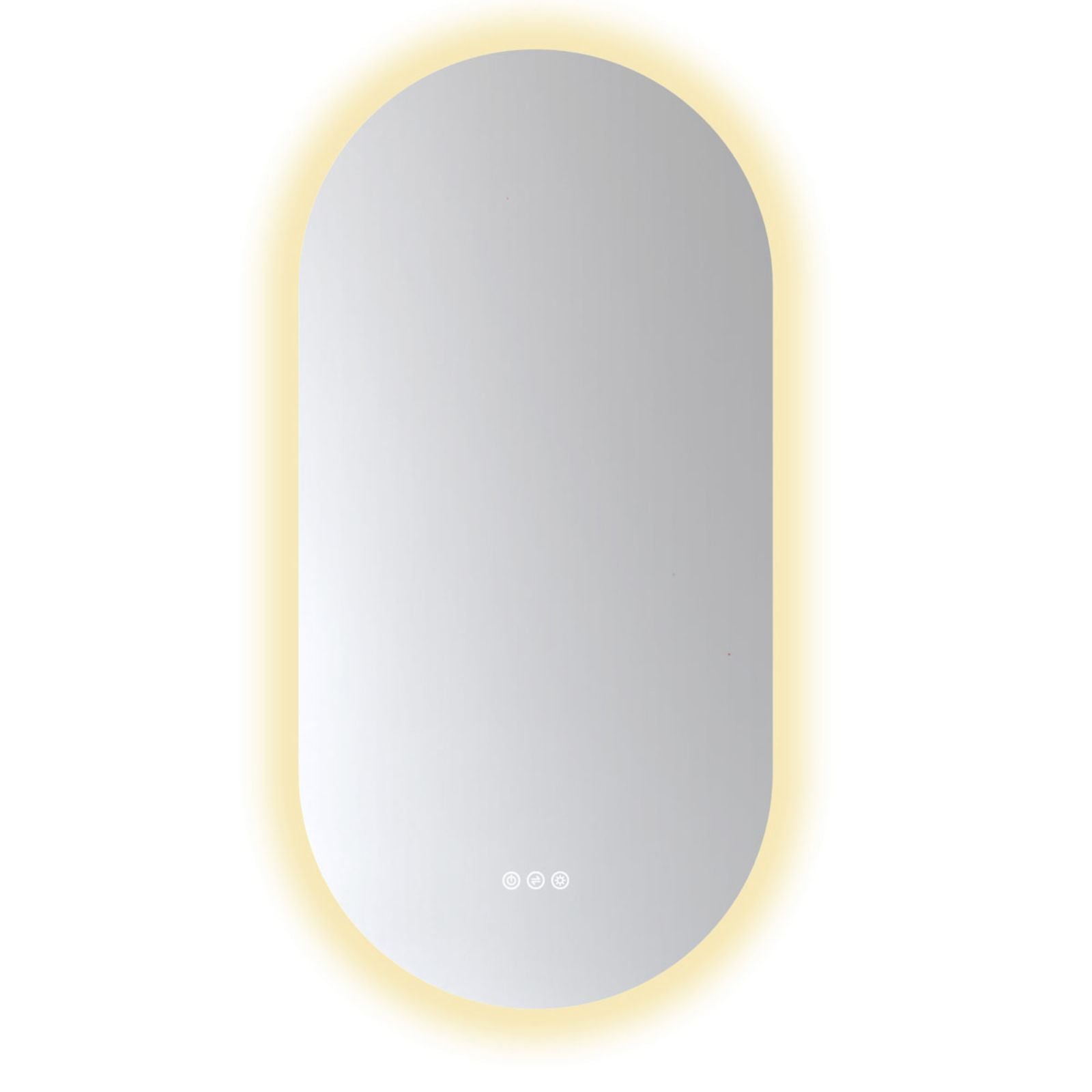 Front Radiant Kapsel 500mm x 1000mm Frameless LED Mirror FLESSKAP50100 - The Blue Space