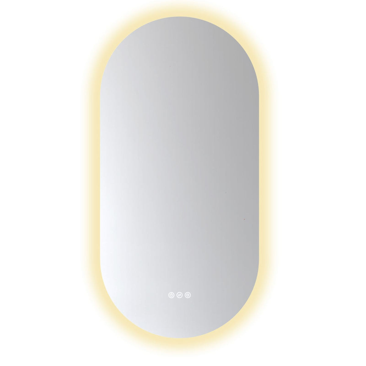Front Radiant Kapsel 500mm x 1000mm Frameless LED Mirror FLESSKAP50100 - The Blue Space