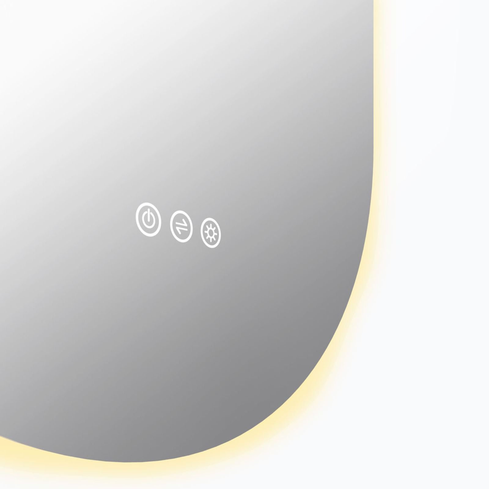 Corner Radiant Kapsel 500mm x 1000mm Frameless LED Mirror FLESSKAP50100 - The Blue Space