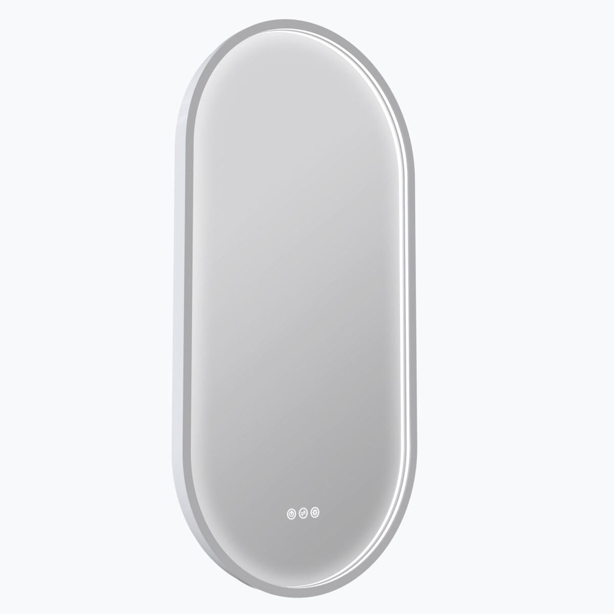 Radiant Kapsel 500mm x 1000mm LED Mirror - White WHTKAP50100 - The Blue Space