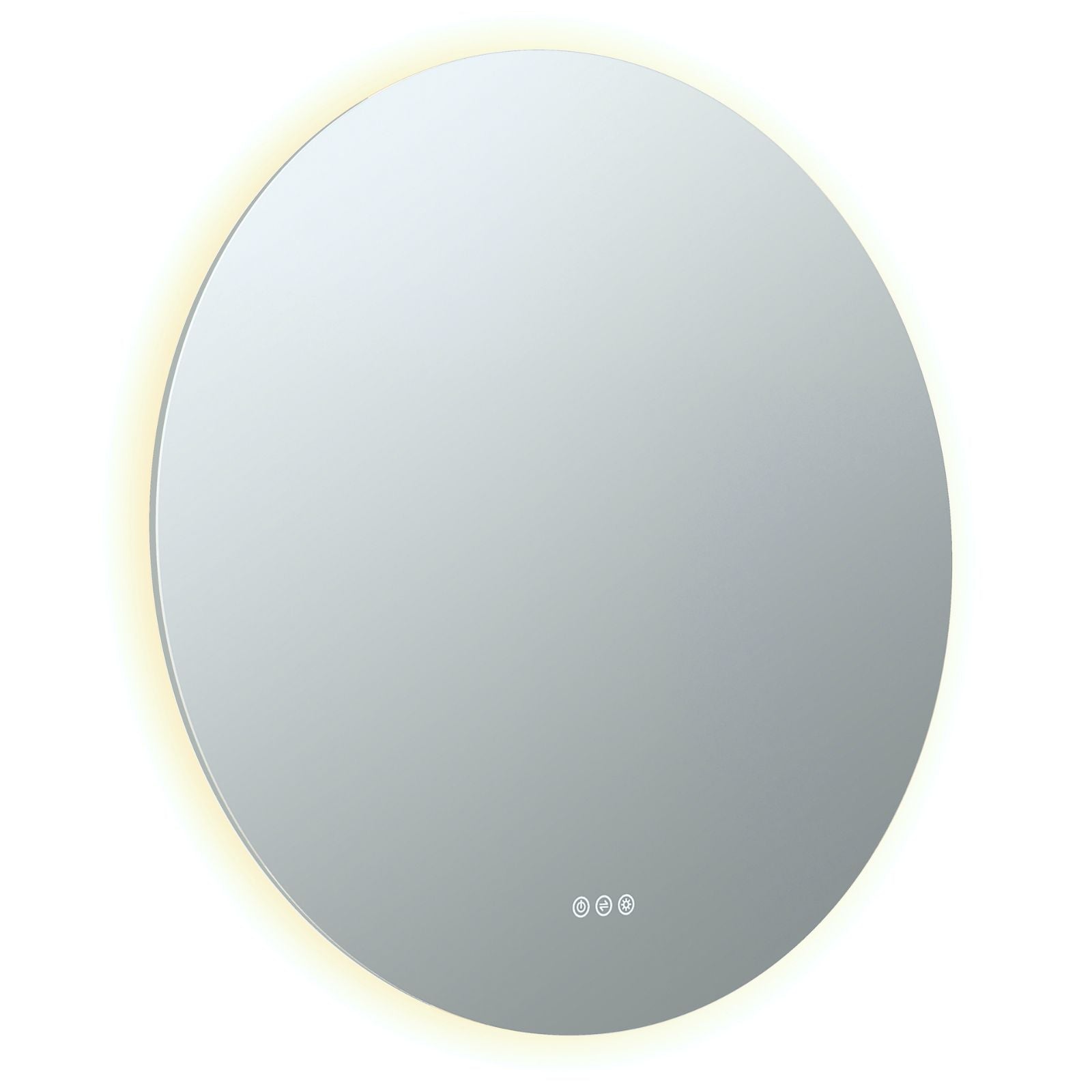Side Radiant Olek Frameless LED Mirror 600mm - 1200mm FLESSRND60 - The Blue Space