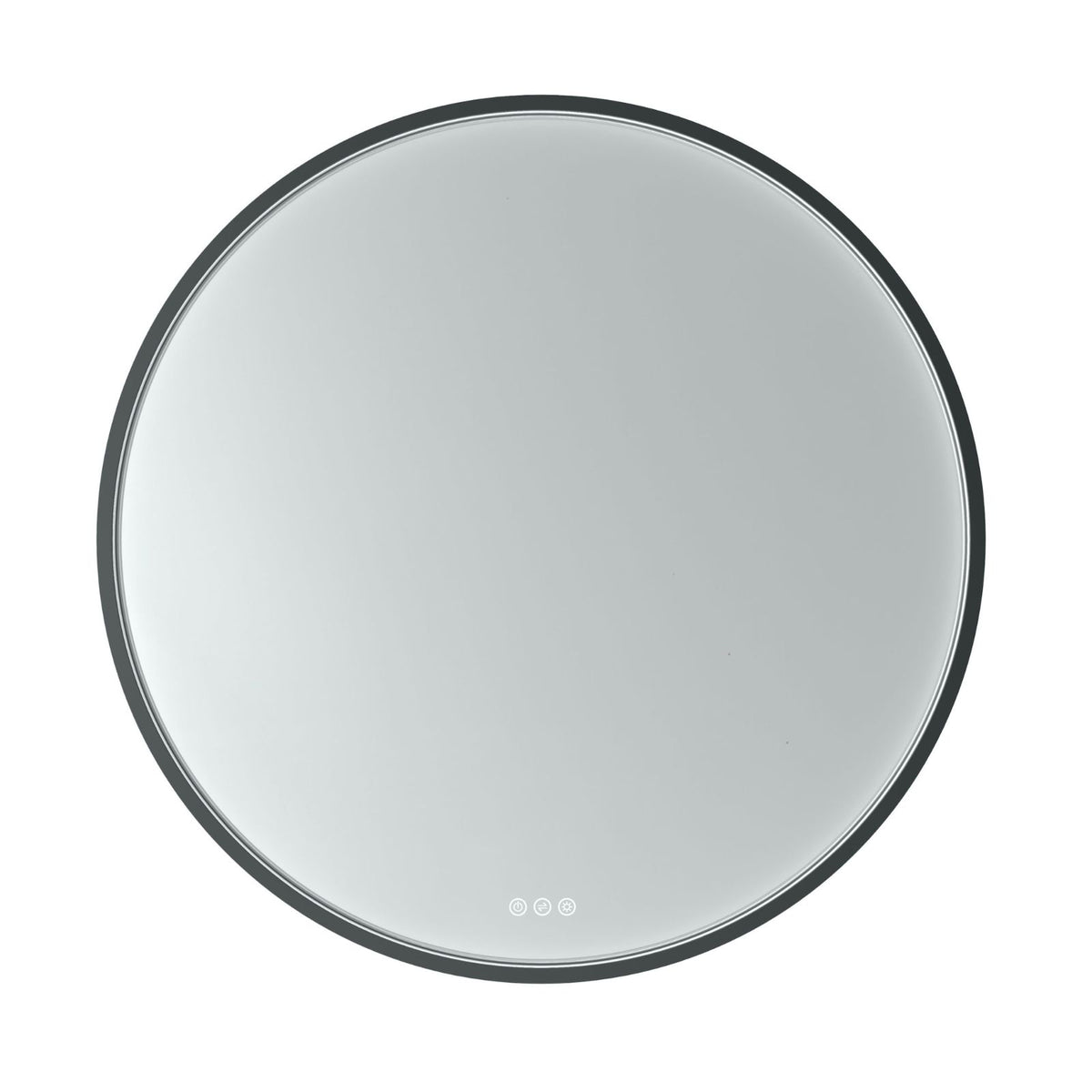 Radiant Olek LED Mirror 600mm - 900mm - Black BLKRND60 - The Blue Space