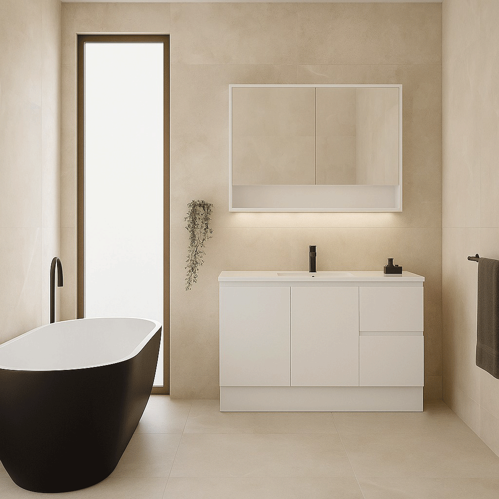 Timberline Swift Floor Standing Vanity with Ceramic Top