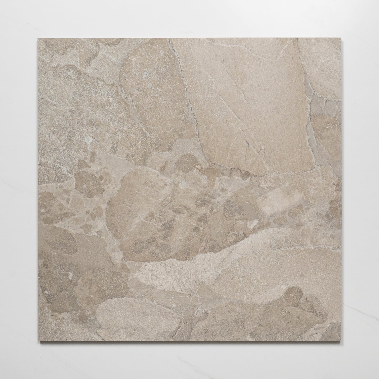 Single no Hand Roccia Greige Lappato Porcelain Tile P4 600 x 600mm MATSGRN1 - The Blue Space