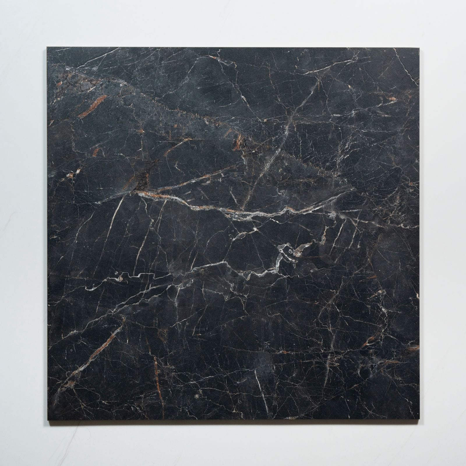 No Hand Sereno Black Marble Grain Honed Porcelain Tile 600 x 600mm SEGNEH1 - The Blue Space