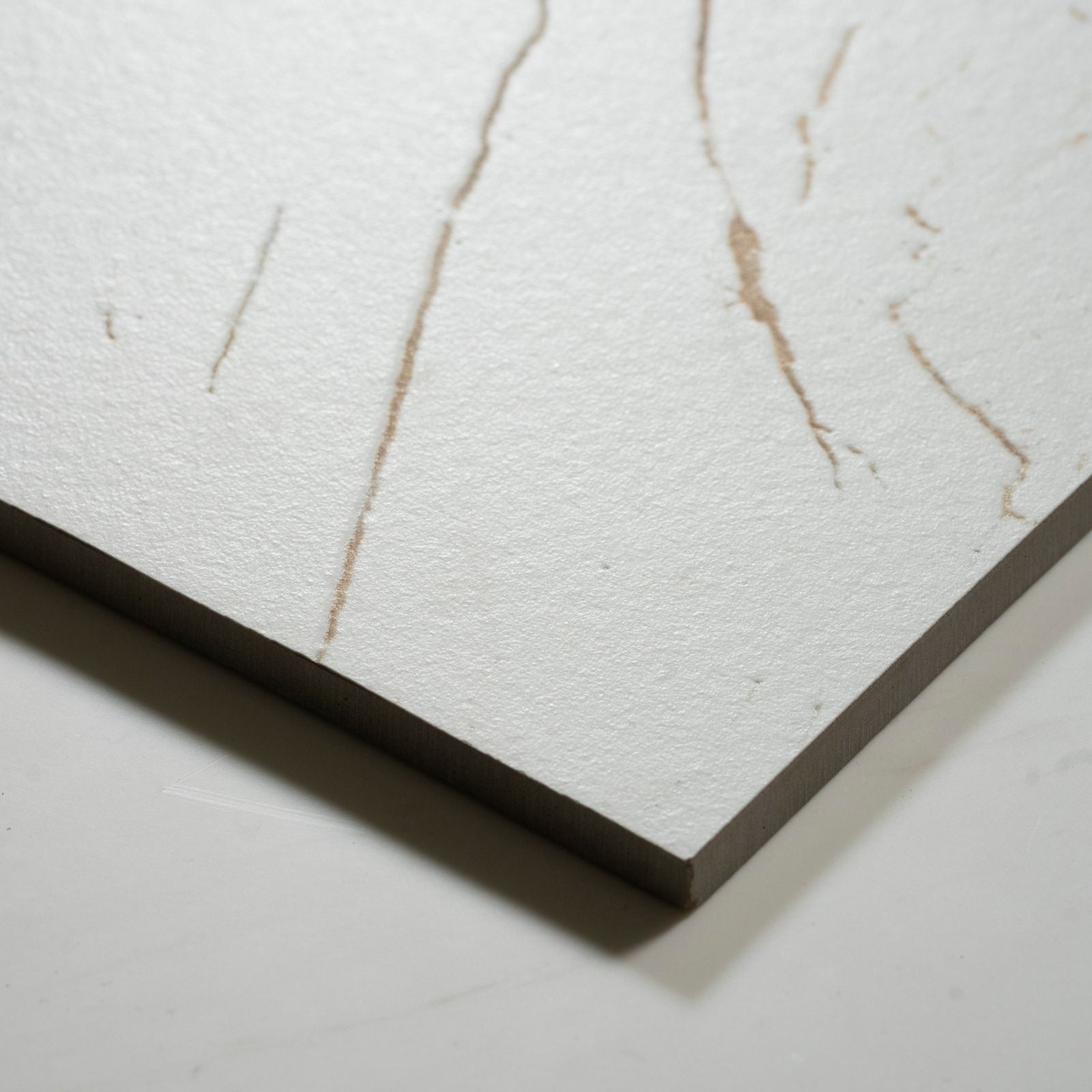 Oblique Sereno White Marble Grain Honed Porcelain Tile 600 x 600mm SEGBIH1 - The Blue Space