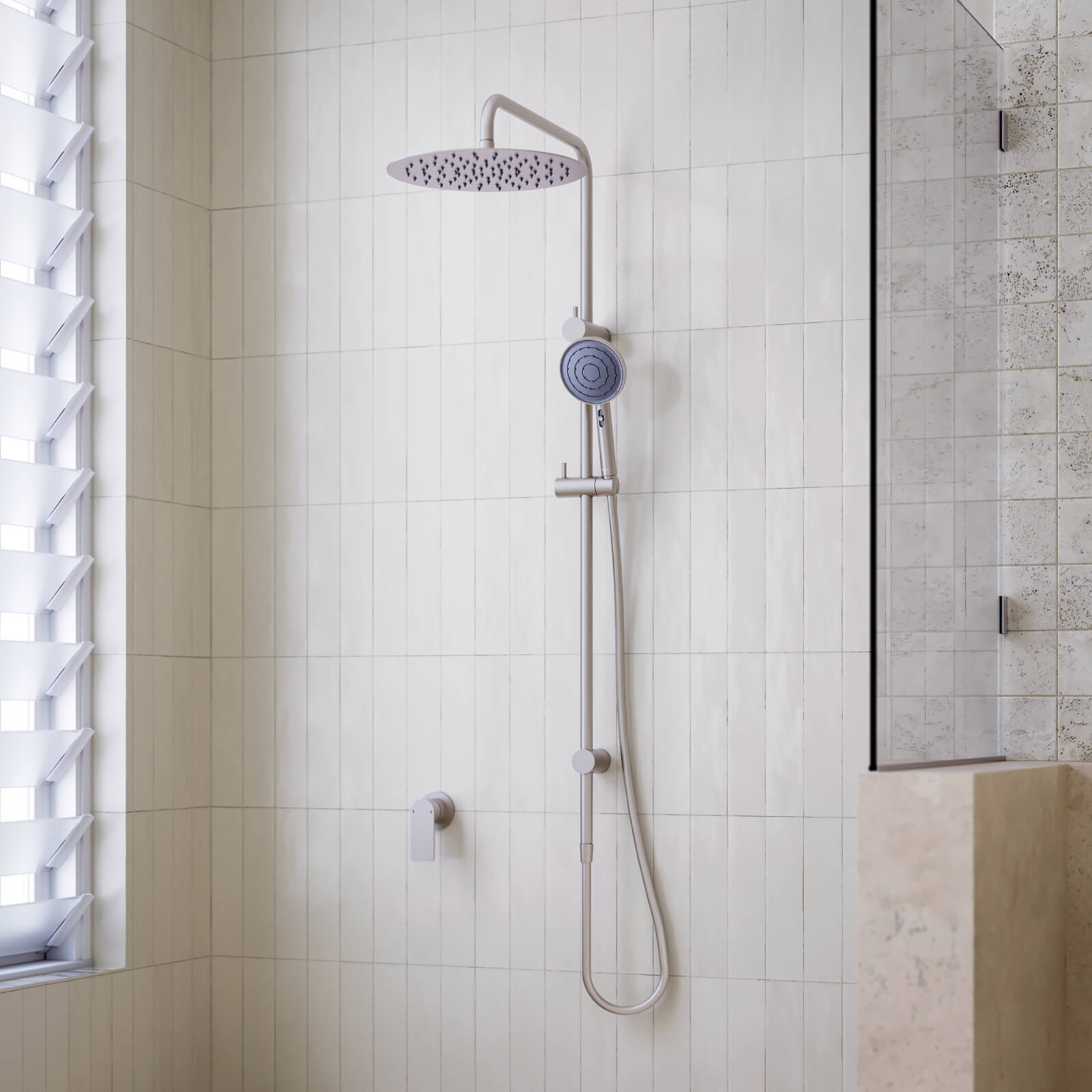 Snow White Ella Zellige Tile 100 x 100 x 10mm Spanish Ceramic | The Blue Space