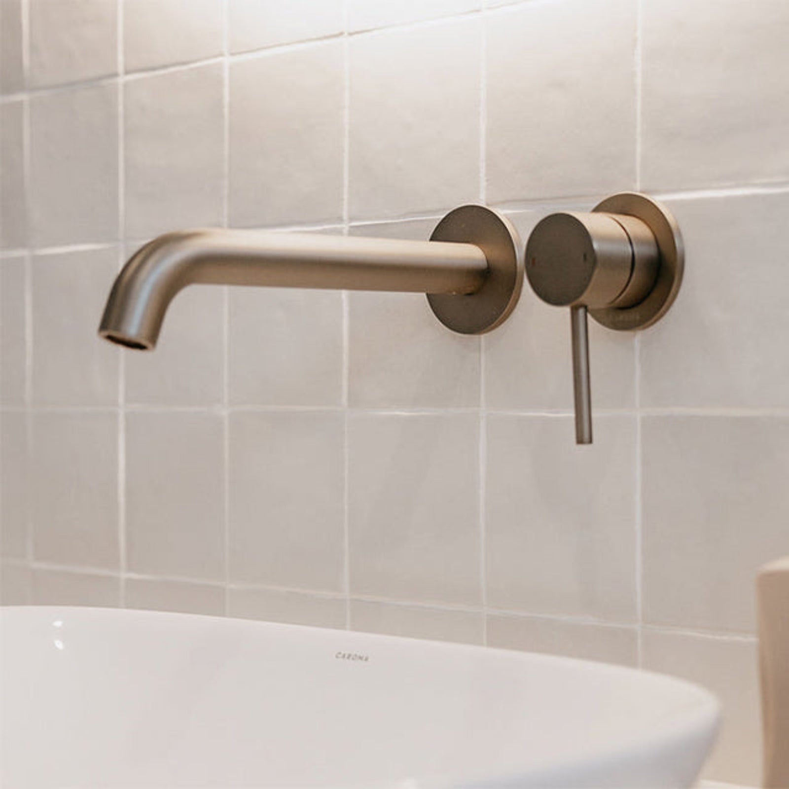 Snow White Ella Zellige Tile 100 x 100 x 10mm Spanish Ceramic | The Blue Space