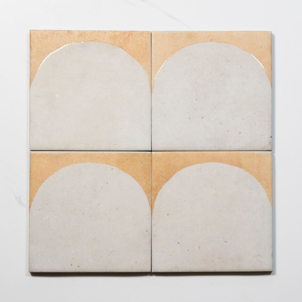Soluna Arc White Porcelain Tile 150 x 150mm