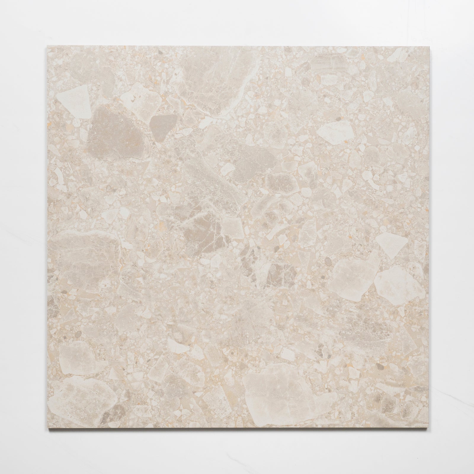 Single no Hand Southside Beige Terrazzo External Porcelain Tile P5 600mm x 600mm 6STUBEX - The Blue Space