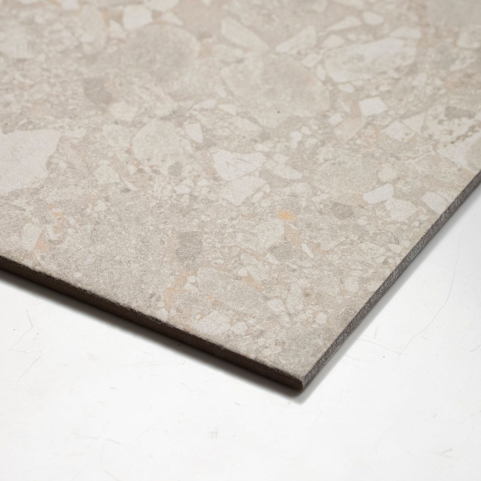 Oblique Southside Beige Terrazzo Matte P3 Porcelain Tile 300 x 300mm 3STUBEM - The Blue Space