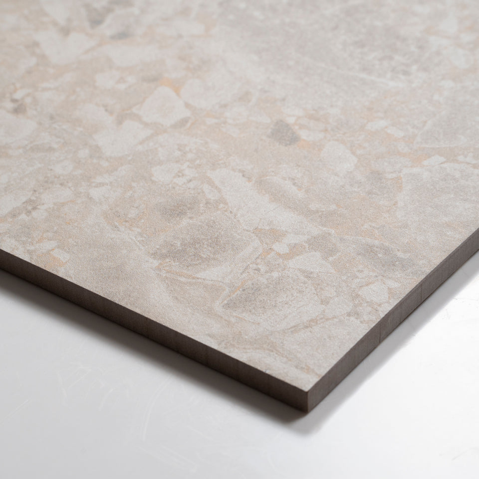 Southside Beige Terrazzo Matte Porcelain Tile P3 600mm x 600mm