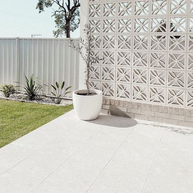 Southside White Terrazzo Matt P3 Porcelain Tile 300x300mm | The Blue Space