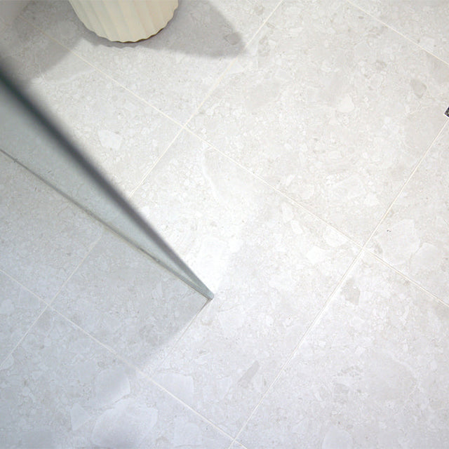 Southside White Terrazzo Matt P3 Porcelain Tile 300x300mm | The Blue Space