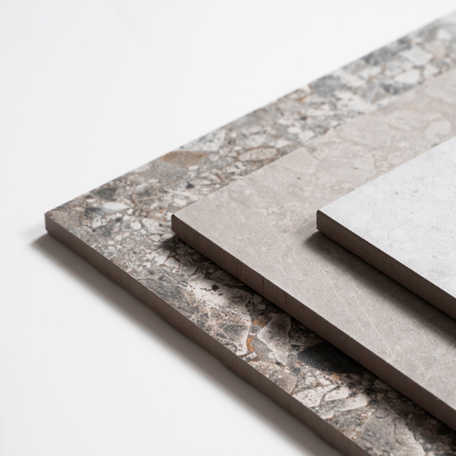 Variations Southside White Terrazzo Matte Porcelain Tile P4 300mm x 600mm 36STUWHM - The Blue Space